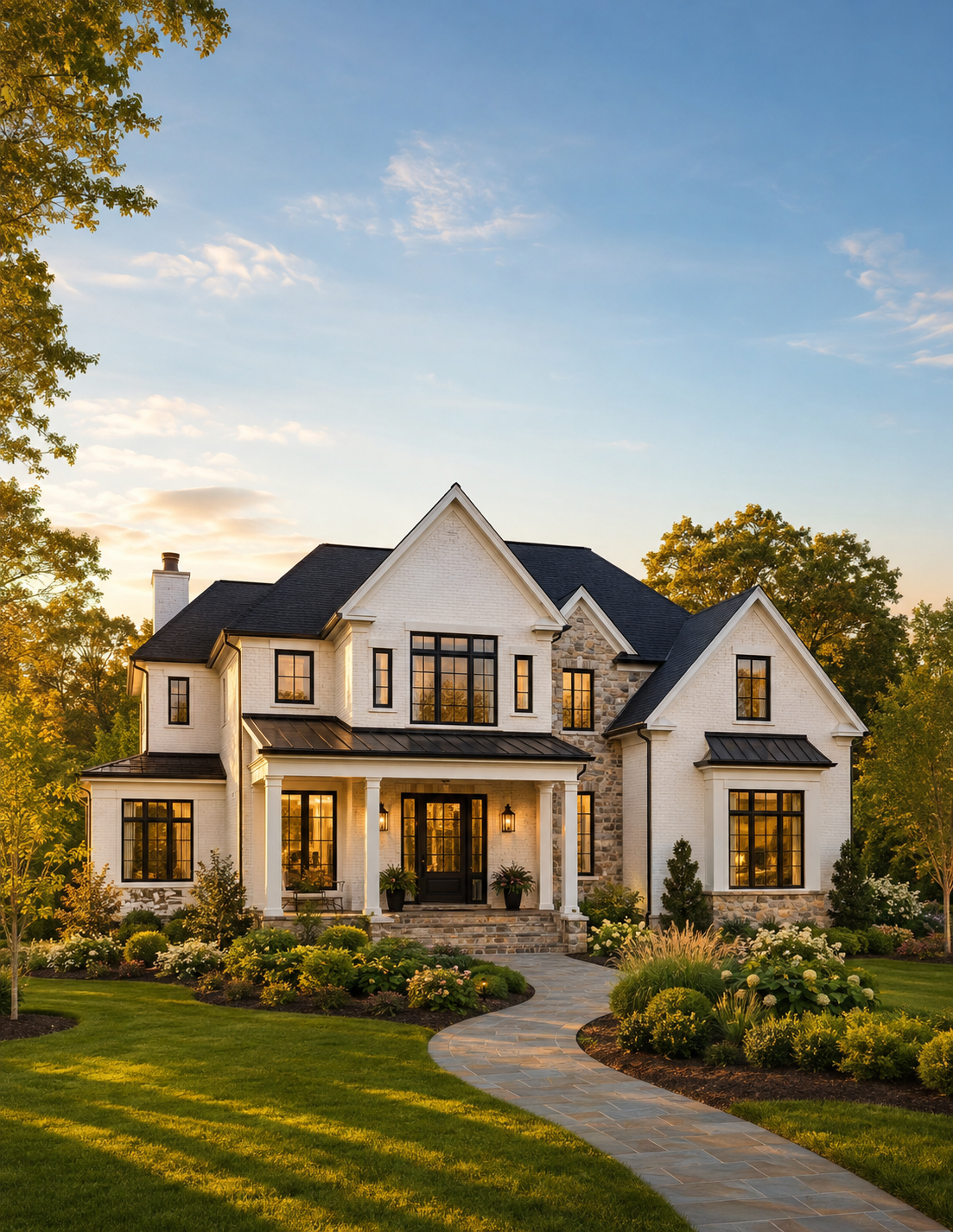 Conceptual rendering of a River Oaks luxury custom home